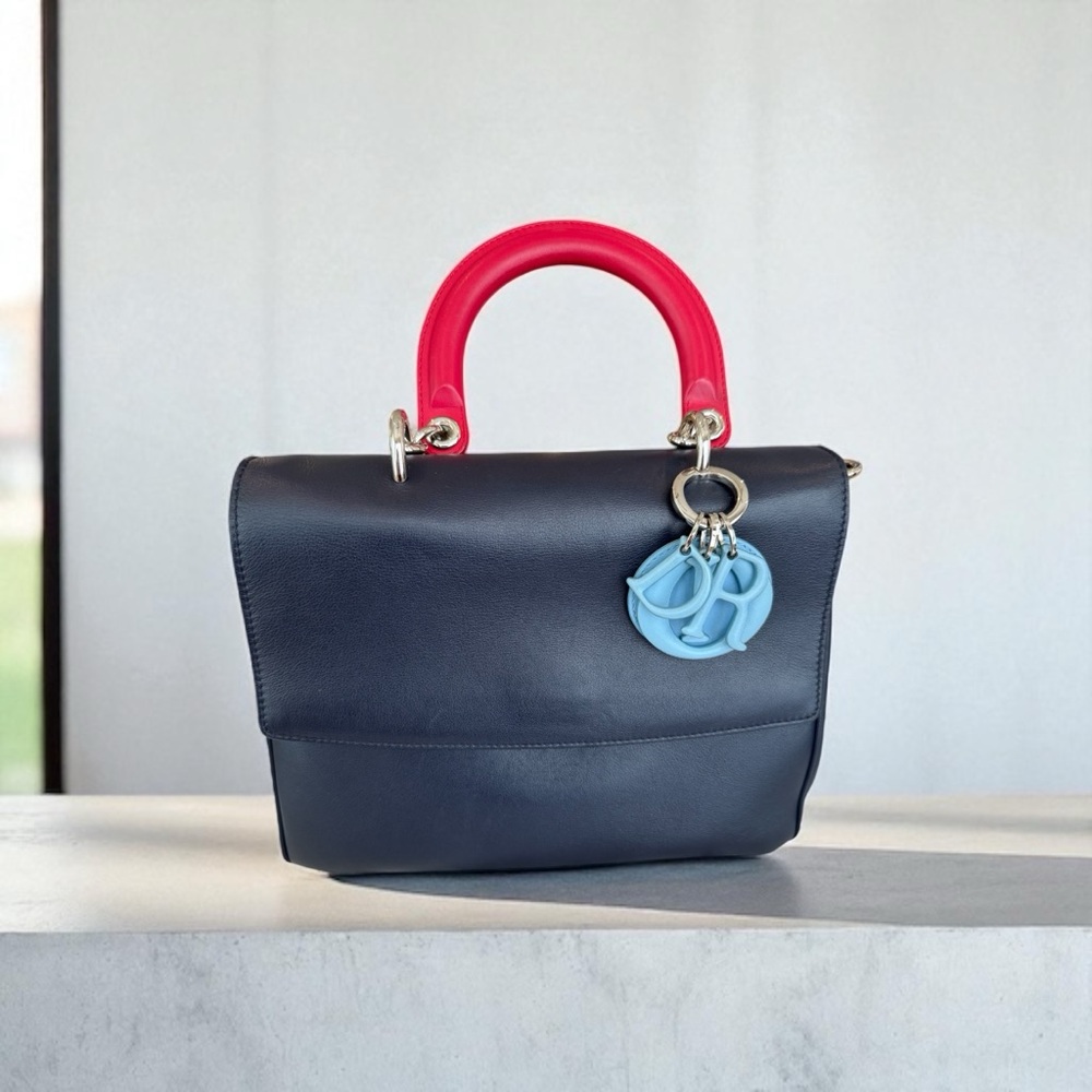 SOLD Christian Dior Blue Tricolor Leather Be Dior 2 way Bag